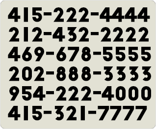 vanity repeating numbers